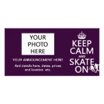 Keep Calm and Skate On (rollerskates) (any colour) Photo Card