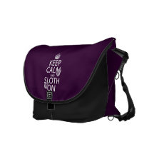 Keep Calm and Sloth On Courier Bags
