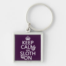 Keep Calm and Sloth On Key Chains