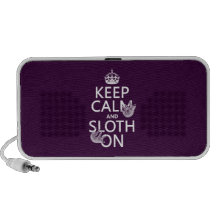Keep Calm and Sloth On Travel Speakers