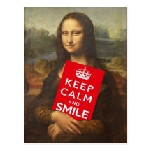 Keep Calm And Smile Postcard