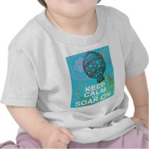 Keep Calm and Soar On fun art print Tee Shirt
