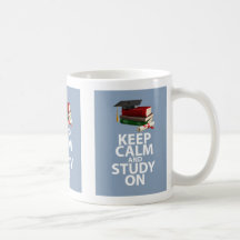 Keep Calm and Study On Unique Print Encouragement Coffee Mug