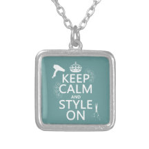 Keep Calm and Style On (any background color) Custom Jewelry