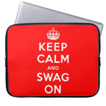 Keep Calm and Swag On Computer Sleeves