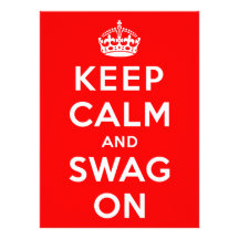 Keep Calm and Swag On Personalised Invitations