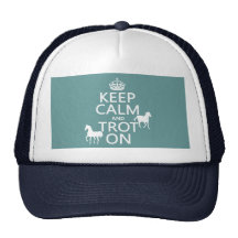 Keep Calm and Trot On - Horses - All Colours Mesh Hats