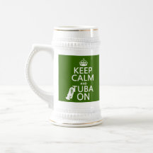 Keep Calm and Tuba On (any background color) Coffee Mugs
