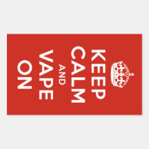 Keep Calm and Vape On Rectangle Sticker