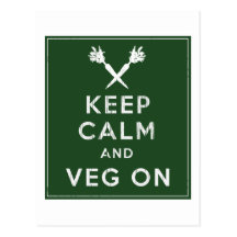 Keep Calm and Veg On Postcards
