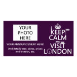 Keep Calm and Visit London (any color) Personalized Photo Card