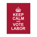 keep calm and vote labour postcards