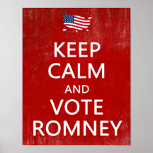 Keep Calm and Vote Romney Poster