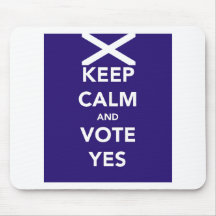 Keep calm and vote yes mouse pad