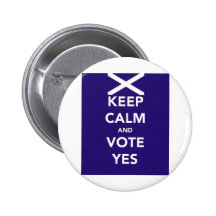 Keep calm and vote yes pinback buttons