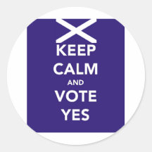 Keep calm and vote yes sticker
