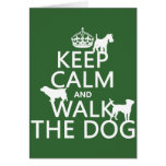 Keep Calm and Walk The Dog - all colours Cards