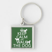 Keep Calm and Walk The Dog - all colours Key Chain