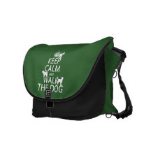 Keep Calm and Walk The Dog - all colours Commuter Bags
