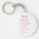 Keep Calm and Wear Bows Key Chain