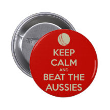 keep calm beat aussies button