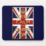 Keep Calm British flag Mouse Pads