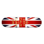 Keep Calm British Flag Union Jack GB Carry On Custom Skate Board
