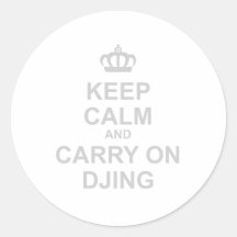 Keep Calm & Carry On DJing - DJ Disc Jockey Music Sticker