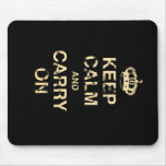 Keep Calm Carry On Mouse Mats