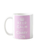Keep Calm Carry On Mug - Pink