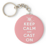 Keep Calm & Cast On Keyring keychains