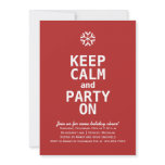 Keep Calm Christmas invitations