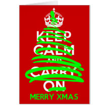 KEEP CALM Christmas Tree Grafitti Cards