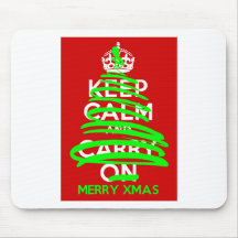 KEEP CALM Christmas Tree Grafitti Mousepad