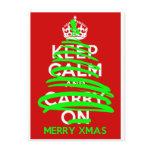 KEEP CALM Christmas Tree Grafitti postcards