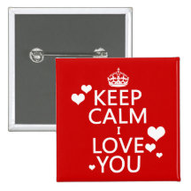 Keep Calm I Love You - all colours Pin