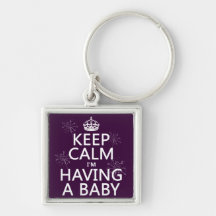 Keep Calm I'm Having A Baby (any colour) Keychains
