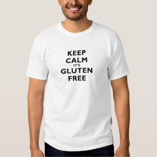 T shirts printed with gluten free print on it