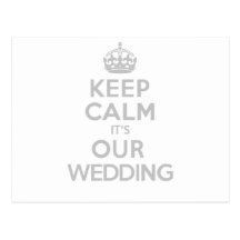 KEEP CALM its OUR WEDDING Postcard