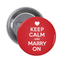 Keep Calm Marry On buttons