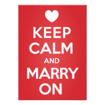 Keep Calm Marry On Save The Date Invitation invitations
