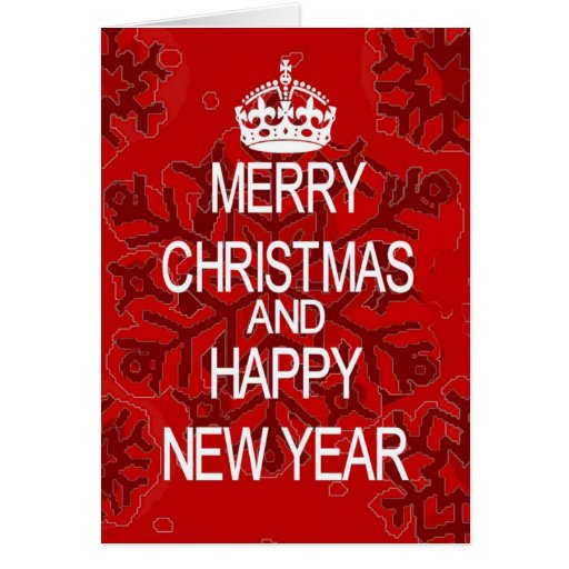 Keep Calm Merry Christmas red Christmas card | Zazzle
