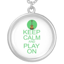 Keep Calm Parody Guitar Necklace