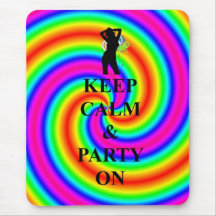 Keep calm & party on mouse pad