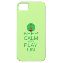 Keep Calm Play On Guitar (Parody) iPhone 5 Cases
