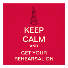 Keep Calm Rehearsal Dinner Invitation (Red)