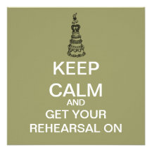 Keep Calm Rehearsal Dinner Invitation (Taupe)