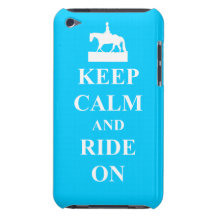 Keep calm & ride on (light blue) iPod touch cases
