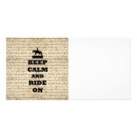 Keep calm & ride on photo cards