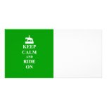 Keep calm & ride on photo cards